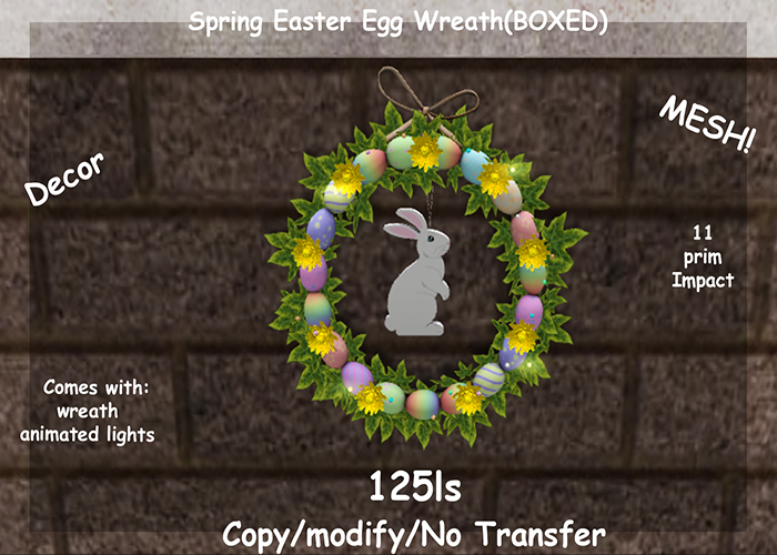 Spring Easter Egg Wreath(BOXED)