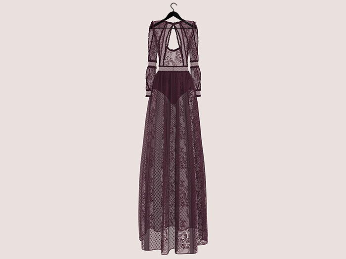 MOLICHINO - LINDA'S LACE GOWN - PLUM (Add Me)