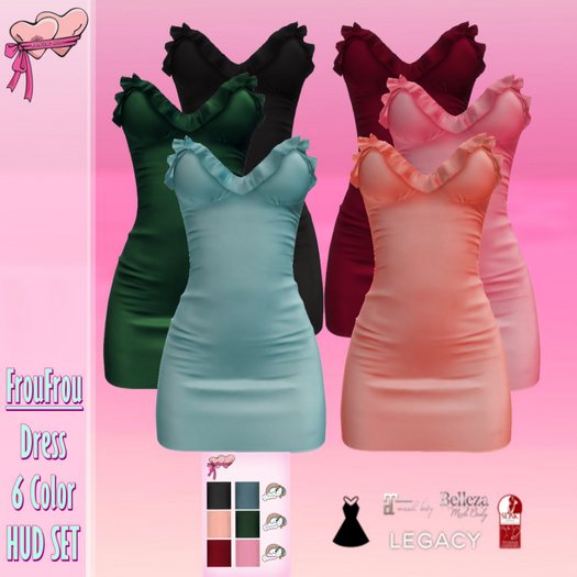 .Princess Stuff. [Froufrous Mini Dress] *Basic 6 Colors & Hud*