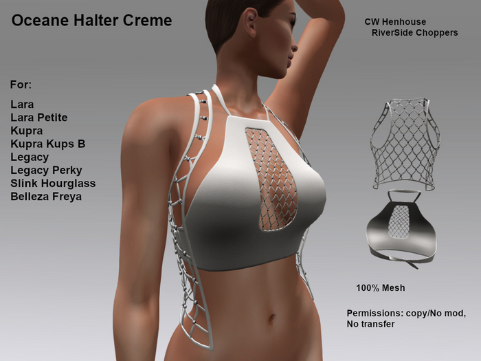 [CW] -Oceane Halter Creme -BOX