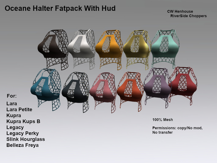 [CW] -Oceane Halter Fatpack HUD -BOX