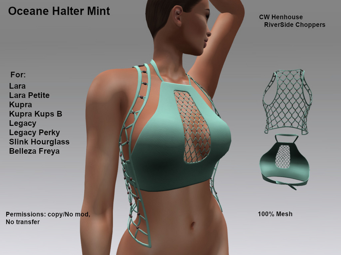 [CW] -Oceane Halter Mint -BOX