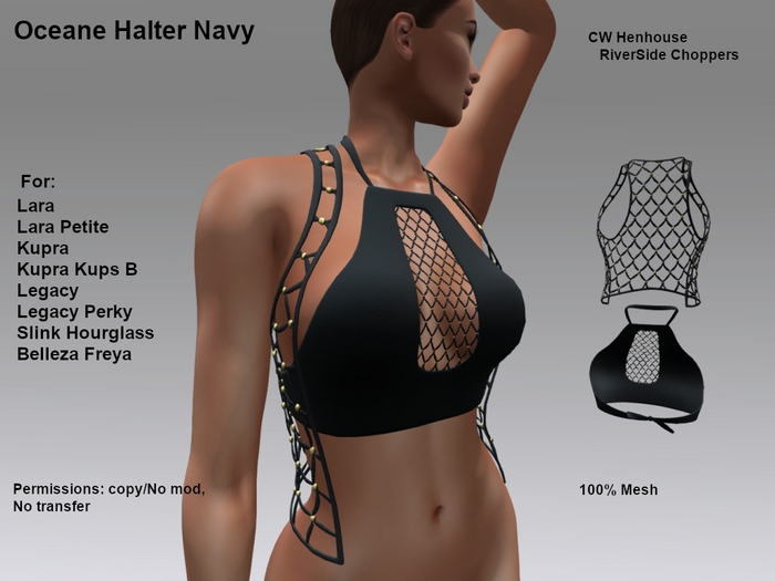 [CW] -Oceane Halter Navy -BOX