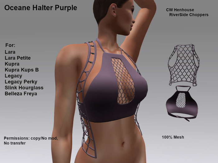 [CW] -Oceane Halter Purple -BOX