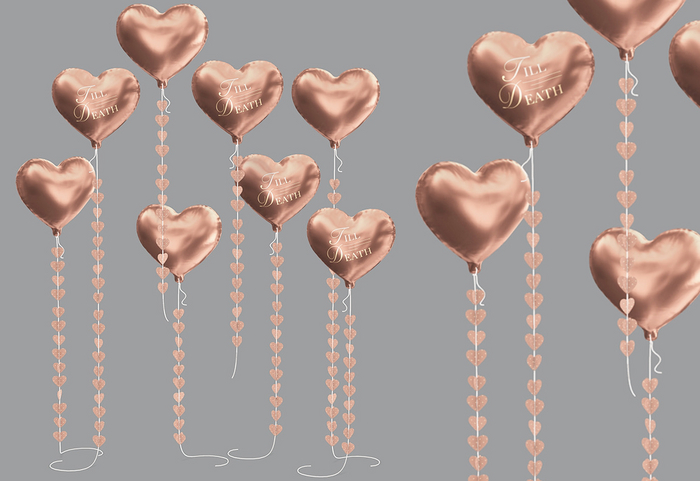 Dahlia - Cuore - Balloon Set - Rose Gold 