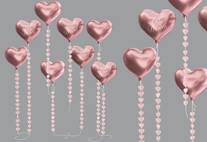 Dahlia - Cuore - Balloon Set - Pink