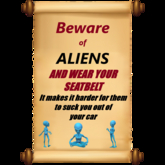 Joke poster-Beware of Aliens