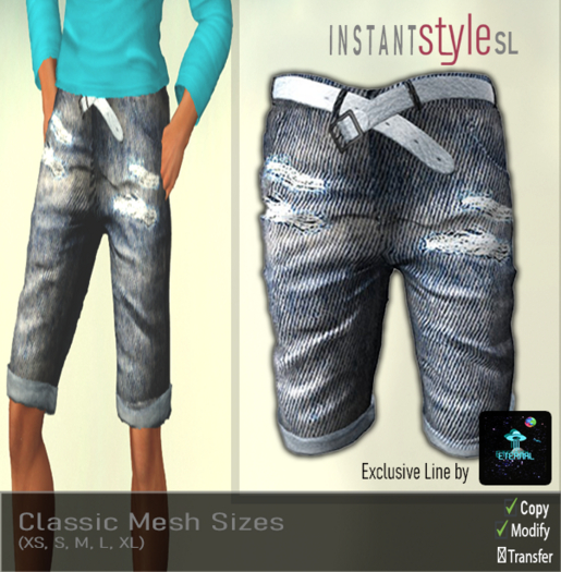 InstantSyleSL-{ET}Exclusive- Ripped Jeans w/Belt (Skyy)