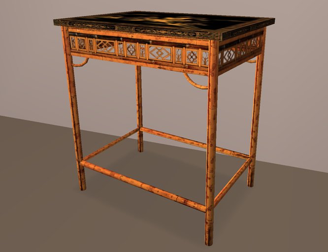 Finely Detailed Antique Cane Side Table (copy)