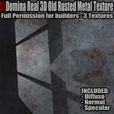 [FP] SLDomina Professional 3D real Old Rusted Metal Texture - Full Perm for Builders - Realistic 3D Rusty Effects