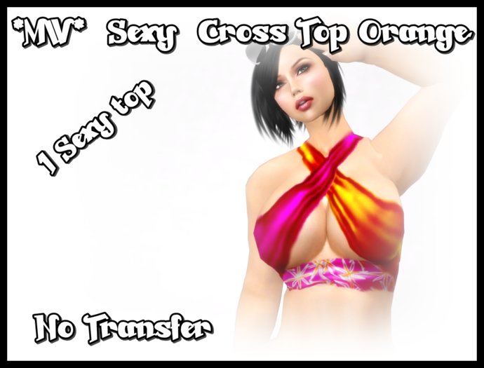 *MW* Sexy Cross top Orange