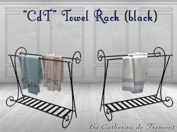 "CdT"  Towel rack (black)