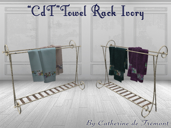 "CdT"  Towel rack (ivory)
