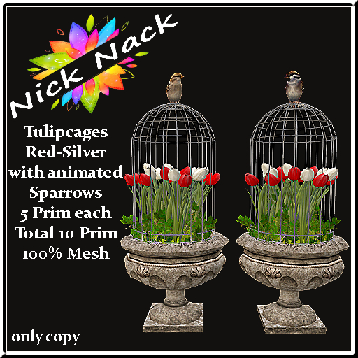 Tulipcage-red-silver