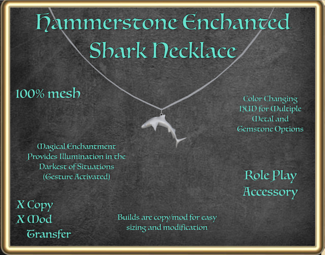 Hammerstone Enchanted Shark Necklace