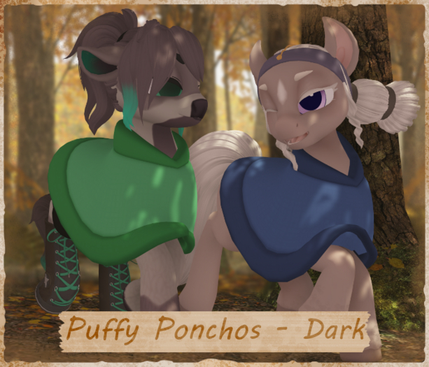 Puffy Ponchos - Dark