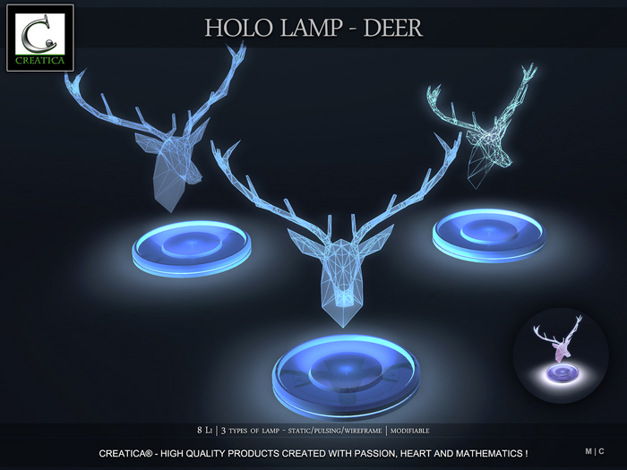 Holo Lamp - Deer by CREATiCA