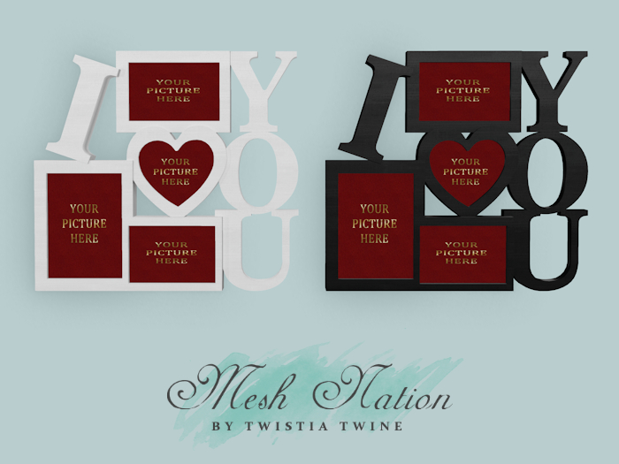 * Mesh Nation * FULL PERMISSIONS I Love You Picture Frame