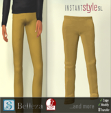 InSty Mens- Khaki- Chino Pants