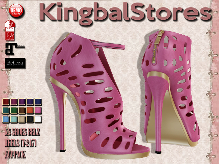 KS SHOES BELZ HEELS [Y-247] FAT-PACK
