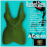 [R39] Ruched Dress-AGreen