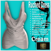 [R39] Ruched Dress-Cream