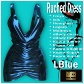 [R39] Ruched Dress-LBlue