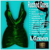 [R39] Ruched Dress-LGreen