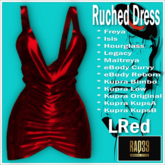 [R39] Ruched Dress-LRed