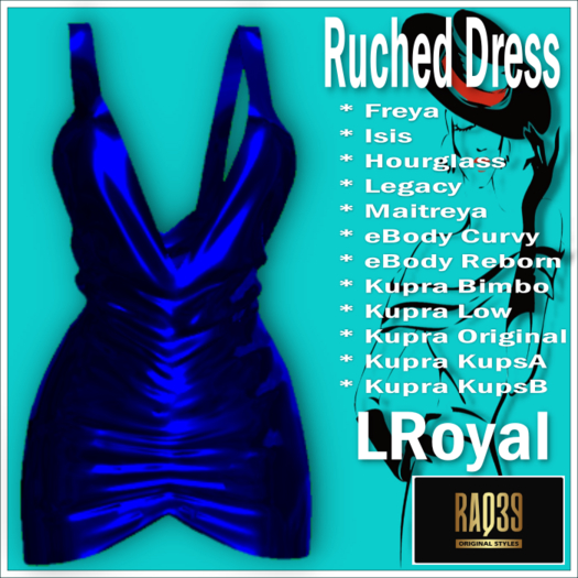 [R39] Ruched Dress-LRoyal