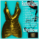 [R39] Ruched Dress-LYellow