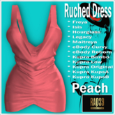 [R39] Ruched Dress-Peach