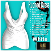 [R39] Ruched Dress-White