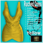 [R39] Ruched Dress-Yellow
