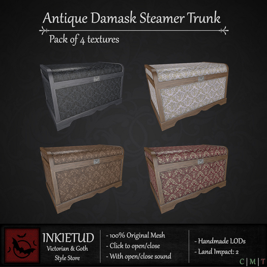 [INKIETUD] Antique Damask Steamer Trunk (Boxed)