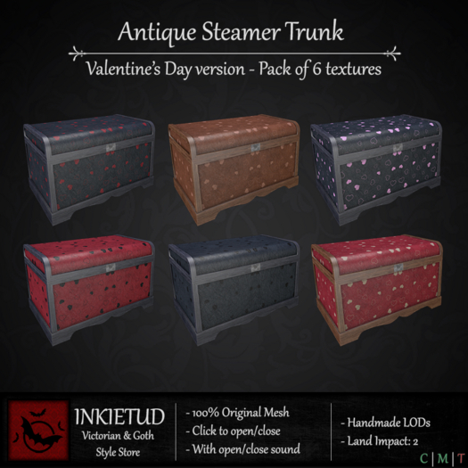 [INKIETUD] Antique Steamer Trunk - Valentine's Day Edition (Boxed)