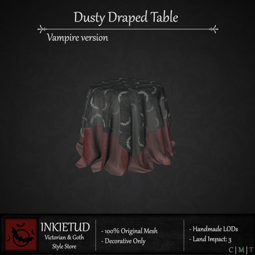 [INKIETUD] Damask Draped Table - Vampire (Boxed)