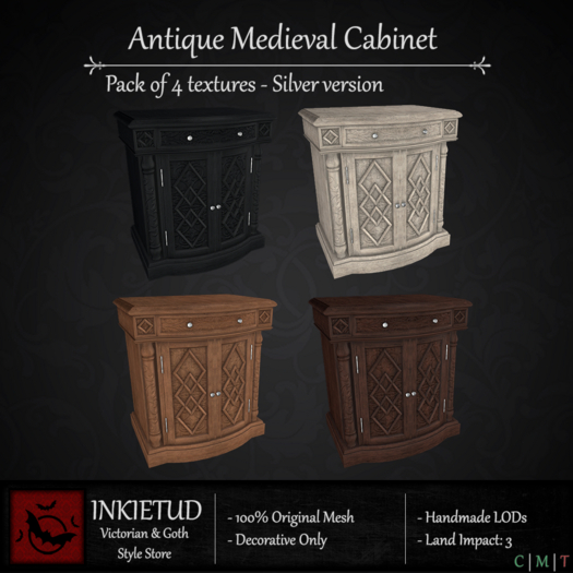 [INKIETUD] Silver Antique Medieval Cabinet (Boxed)