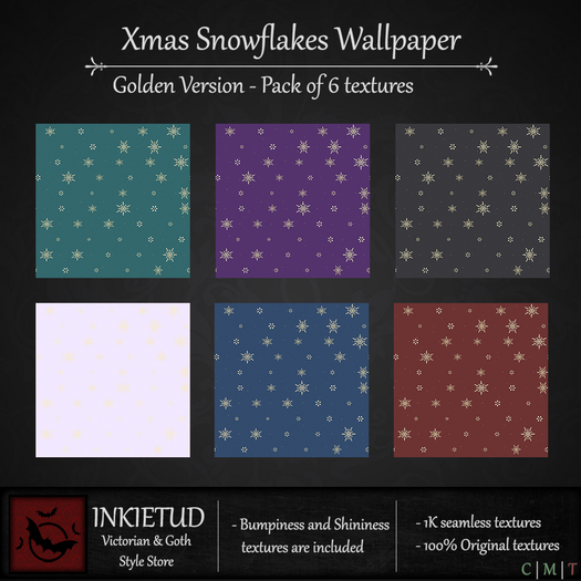 [INKIETUD] Xmas G Snowflake Wallpaper (Boxed)