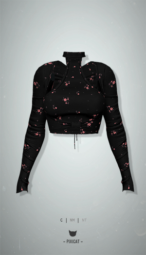 -Pixicat- Yara Top (FlowerSmallDark)