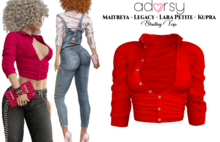 adorsy - Shelby Top Deep Red - Maitreya/Legacy/Petite/Kupra