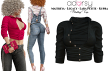 adorsy - Shelby Top Dark Black - Maitreya/Legacy/Petite/Kupra