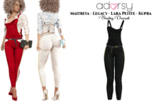 adorsy - Shelby Overall Dark Black - Maitreya/Legacy/Petite/Kupra