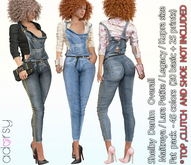 adorsy - Shelby Denim Overall Fatpack - Maitreya/Legacy/Lara Petite/Kupra