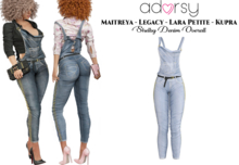 adorsy - Shelby Denim Overall Faded - Maitreya/Legacy/Petite/Kupra