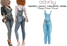adorsy - Shelby Denim Overall Splash - Maitreya/Legacy/Petite/Kupra