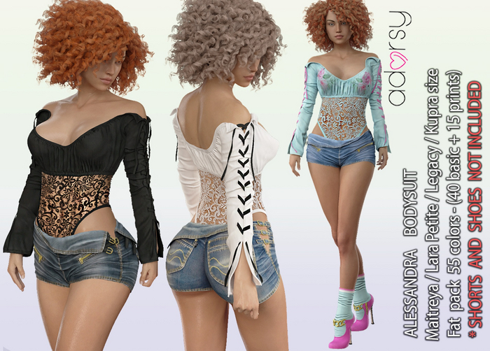 adorsy - Alessandra Bodysuit Fatpack - Maitreya/Legacy/Lara Petite/Kupra