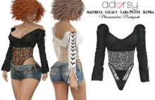 adorsy - Alessandra Bodysuit Black - Maitreya/Legacy/Lara Petite/Kupra