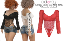 adorsy - Alessandra Bodysuit Red - Maitreya/Legacy/Lara Petite/Kupra