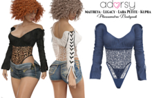 adorsy - Alessandra Bodysuit Blue - Maitreya/Legacy/Lara Petite/Kupra